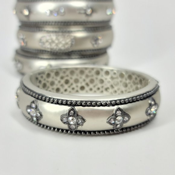 NWT Art Deco Pave CZ Hinged Magnetic Cuff Bangle - Picture 12 of 12